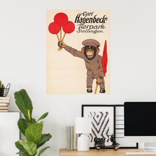 ヴィンテージを持つサルのサーカスのポスター ポスター (ホームオフィス)