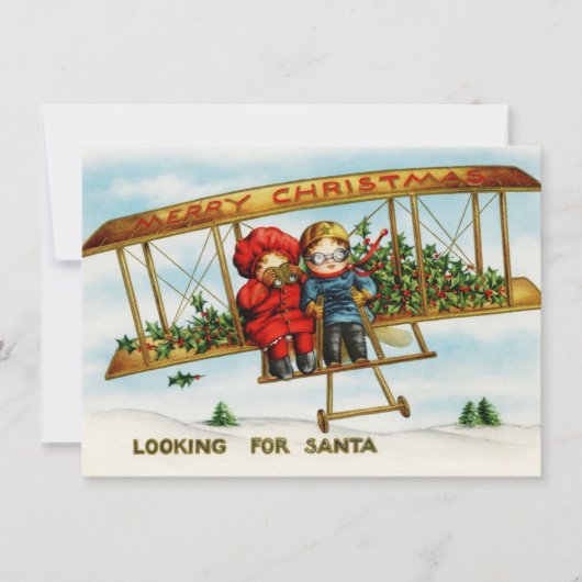 ヴィンテージを探している飛行機の子ども シーズンカード (正面)