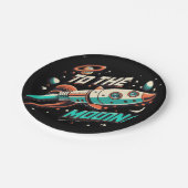 ヴィンテージを月ロケット船に ペーパープレート (アングル)