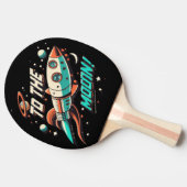 ヴィンテージを月ロケット船に 卓球ラケット (横)