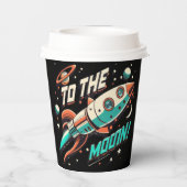 ヴィンテージを月ロケット船に 紙コップ (裏面)
