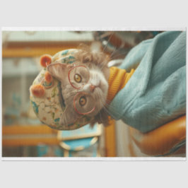 ヴィンテージを着た猫の切り離し 薄葉紙