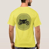 ヴィンテージを競争させるmotocicletta (オートバイ) tシャツ (裏面)