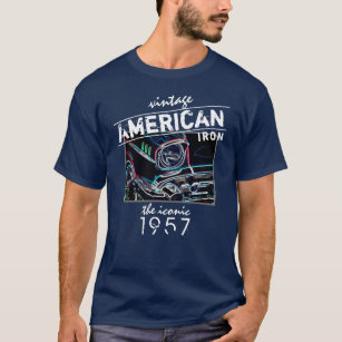 ヴィンテージアイアンアイコン1957シボリーカー Tシャツ
