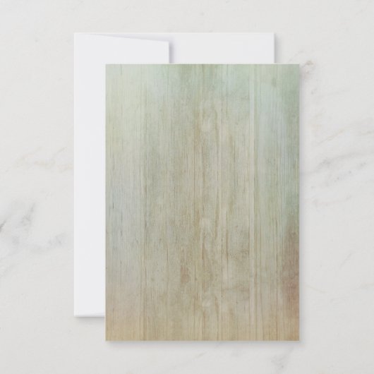 ヴィンテージアイアンランタンホワイト花模様ウェディングRSVP 出欠カード (裏面)