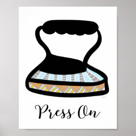 ヴィンテージアイアンランドリールームウォールアート ポスター