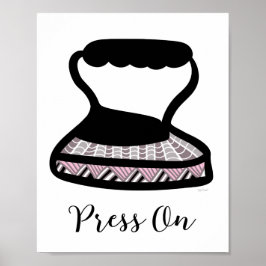 ヴィンテージアイアンランドリールームウォールアート ポスター