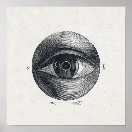 ヴィンテージアイイラストレーションポスター ポスター (正面)
