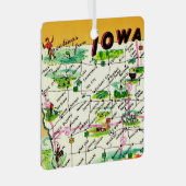ヴィンテージアイオワ葉書の地図 メタルオーナメント (正面右)