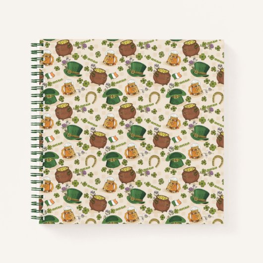 ヴィンテージアイコンパターン ノートブック (正面)