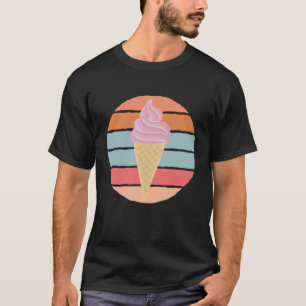 ヴィンテージアイスクリームコーンサマーデザート Tシャツ