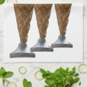 ヴィンテージアイスクリームコーン キッチンタオル (折り畳み)