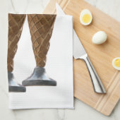 ヴィンテージアイスクリームコーン キッチンタオル (四つ折り)