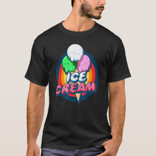 ヴィンテージアイスクリームコーン – サマーバケーションアイスクリーム Tシャツ