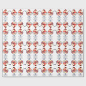 ヴィンテージアイスクリームサンデッド赤褐色 ラッピングペーパー (フラット)