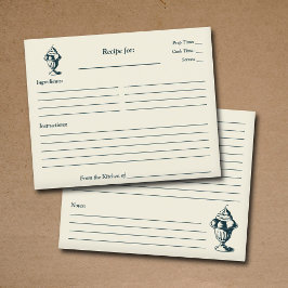 ヴィンテージアイスクリームサンデブライダルシャワーレシピカード