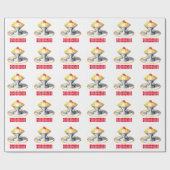 ヴィンテージアイスクリームサンデーレトロデザートフードラップ ラッピングペーパー (フラット)