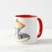 ヴィンテージアイスクリームサンデーレトロデザートフード マグカップ (正面右)