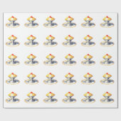 ヴィンテージアイスクリームサンデーレトロデザートフード ラッピングペーパー (フラット)