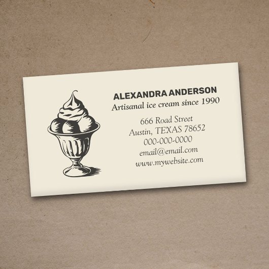 ヴィンテージアイスクリームサンデ セルフインキングスタンプ