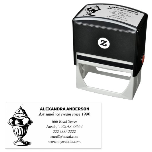 ヴィンテージアイスクリームサンデ セルフインキングスタンプ (インサイチュ)