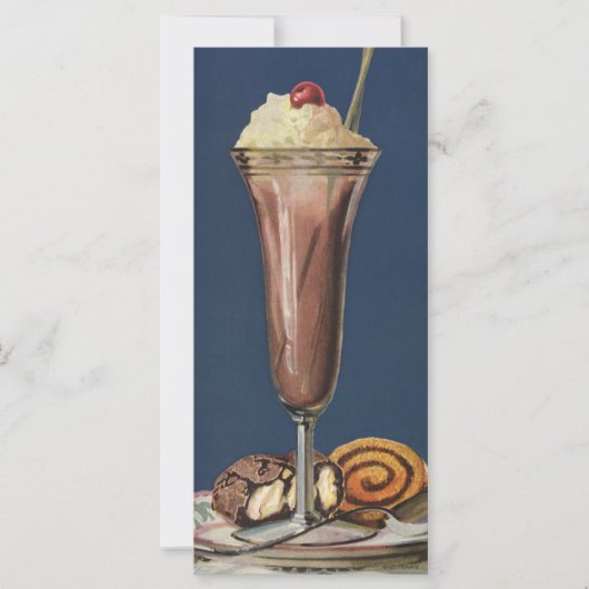 ヴィンテージアイスクリームシェイク、ホイップクリーム&さくらんぼ (正面)