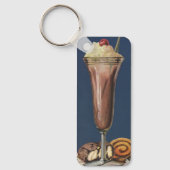 ヴィンテージアイスクリームシェイク、ホイップクリーム&さくらんぼ キーホルダー (正面)