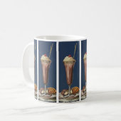 ヴィンテージアイスクリームシェイク、ホイップクリーム&さくらんぼ コーヒーマグカップ (正面左)