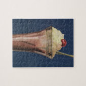 ヴィンテージアイスクリームシェイク、ホイップクリーム&さくらんぼ ジグソーパズル (横)