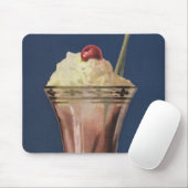 ヴィンテージアイスクリームシェイク、ホイップクリーム&さくらんぼ マウスパッド (マウス)