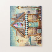 ヴィンテージアイスクリームショップコーブルストーンレーン ジグソーパズル (縦)