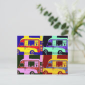 ヴィンテージアイスクリームトラック欧州ポップ・アートの美術 ポストカード (スタンド正面)