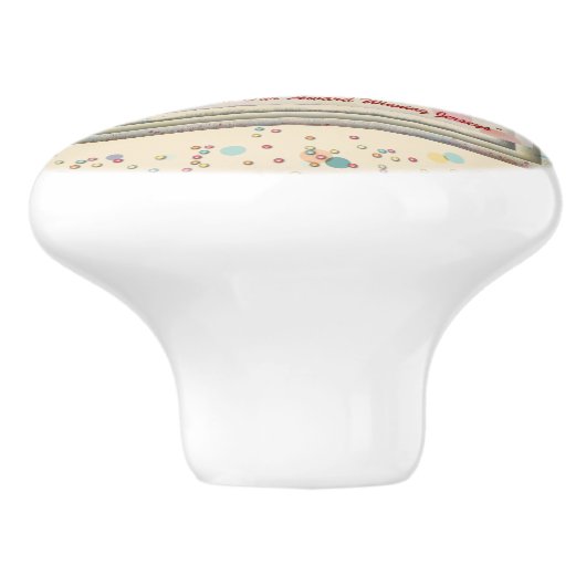 ヴィンテージアイスクリームパーラーの看板セラミックノブ セラミックノブ (側面)