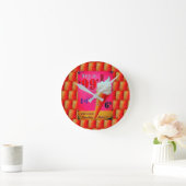 ヴィンテージアイスクリームパーラーの看板 ラウンド壁時計 (ホーム)