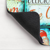 ヴィンテージアイスクリームパーラー標識ターコイズ懐かしい マウスパッド (コーナー)