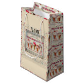 ヴィンテージアイスクリームパーラー標識抱き枕 スモールペーパーバッグ (正面アングル)