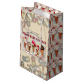 ヴィンテージアイスクリームパーラー標識水玉模様カラフル スモールペーパーバッグ (裏面アングル)