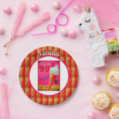 ヴィンテージアイスクリームパーラー標識紙プレート ペーパープレート (パーティー)