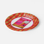 ヴィンテージアイスクリームパーラー標識紙プレート ペーパープレート (アングル)