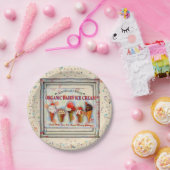 ヴィンテージアイスクリームパーラー標識紙プレート ペーパープレート (パーティー)