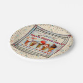 ヴィンテージアイスクリームパーラー標識紙プレート ペーパープレート (アングル)