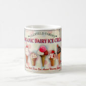 ヴィンテージアイスクリームパーラー看板マグ コーヒーマグカップ (中央)