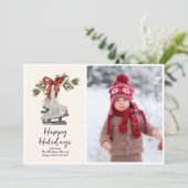 ヴィンテージアイススケートフラットホリデーカード シーズンカード (スタンド正面)