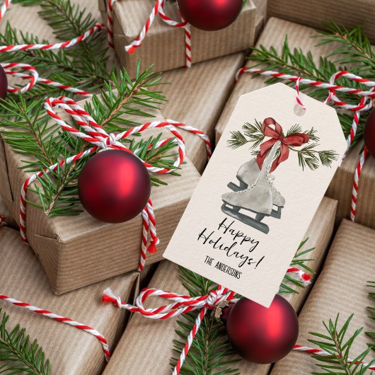 ヴィンテージアイススケートホリデイ ギフトタグ