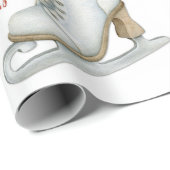 ヴィンテージアイススケートホリデーラッピング紙 ラッピングペーパー (ロールコーナー)