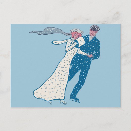 ヴィンテージアイススケート ポストカード (正面)