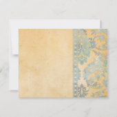 ヴィンテージアイスブルーダマスクレース日付を保存 セーブザデート (裏面)