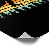 ヴィンテージアイスホッケープレーヤーチームのレトロなスケート ポスター (角)