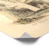 ヴィンテージアイスランドとフェロー諸島の地図(1872) ポスター (角)