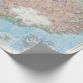 ヴィンテージアイスランドの地図 ラッピングペーパー (角)